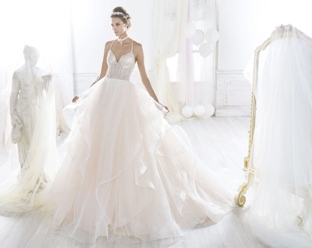 Neu Damen Prinzessin Geschwollen Kleidung Kleider Hochzeitskleid Brautkleider 